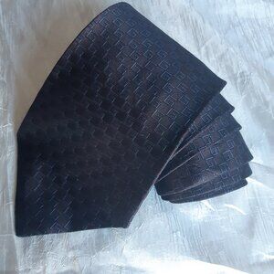 Gucci Black Tie with "G" Logo Repeating Pattern 100% Silk